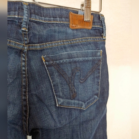 Citizens of Humanity Ava Low Rise Straight Jeans Raw Hem Cotton Elastane‎ 24 - Picture 4 of 9